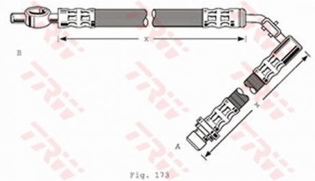 Шланг тормозной TRW PHD256