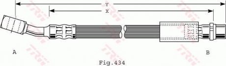 Шланг тормозной TRW PHD474