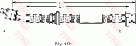 Тормозной шланг TRW PHD486 (фото 1)