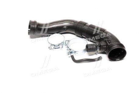 Патрубок воздушного фильтра VW CADDY, GOLF, PASSAT/SKODA OCTAVIA 1.6i (05-) с хомутами Турция 1K0129684AE-T (фото 1)