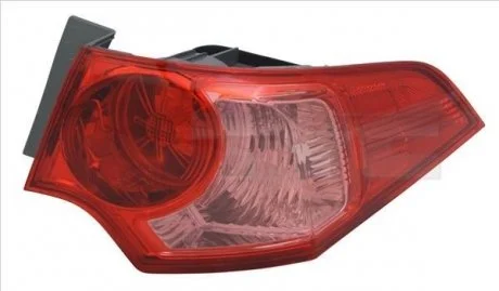 Ліхтар задній Лів (зовнішн, колір скла червон) HONDA ACCORD VIII Седан 04.11-06.15 TYC 116452312