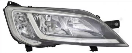 Фара Прав (H7/H7/W21, електричн, з мотором, колір відбивача: хром) CITROEN JUMPER II FIAT DUCATO PEUGEOT BOXER 06.14-12.17 TYC 2014775052