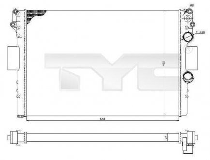 Радіатор, охолодження двигуна TYC 7150001R