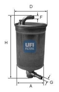 Фільтр палива UFI 24.072.00 (фото 1)