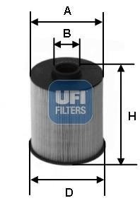 Фільтр палива UFI 26.077.00 (фото 1)