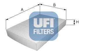 Фильтр, воздух во внутренном пространстве UFI 53.011.00 (фото 1)