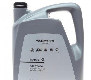 Моторное масло Special G 5W-40 синтетическое 5 л VAG Gs55502m4 (фото 1)