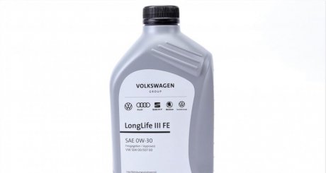 Моторное масло LongLife III FE 0W-30 синтетическое 1 л VAG GS55545M2