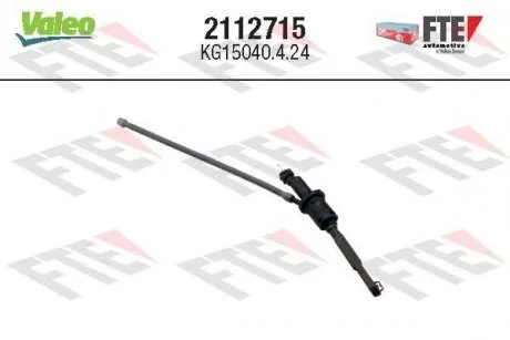 Головний циліндр зчеплення (15,87/16мм) CITROEN BERLINGO, BERLINGO MULTISPACE, BERLINGO/MINIVAN, C4 GRAND PICASSO I, C4 PICASSO I PEUGEOT 3008, 3008 I, 5008, 5008 I, PARTNER 1.6-2.0D 10.06- Valeo 2112715