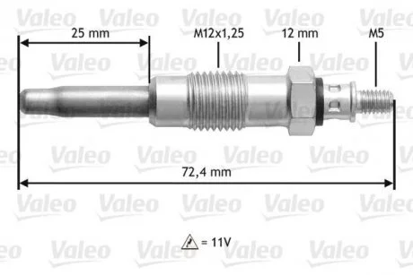 Свічка розжарювання Valeo 345100