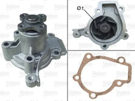 Насос охолоджуючої рідини HYUNDAI COUPE I, COUPE II, ELANTRA III, ELANTRA IV, HIGHWAY, I30, LANTRA II, MATRIX, TIBURON, TRAJET, TUCSON KIA CEED, CERATO I, PRO CEED 1.5-2.0LPG 06.95-12.12 Valeo 506818