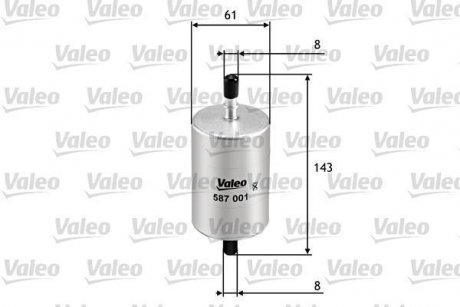 Топливный фильтр Valeo 587001 (фото 1)