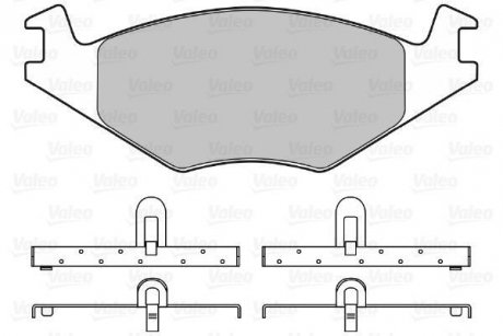 Комплект тормозных колодок, дисковый тормоз Valeo 598127 (фото 1)