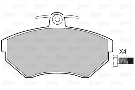 Комплект тормозных колодок, дисковый тормоз Valeo 598330 (фото 1)