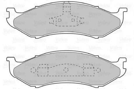 Комплект тормозных колодок, дисковый тормоз Valeo 598491 (фото 1)