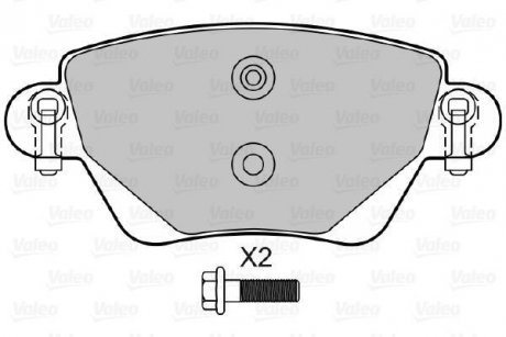 Комплект тормозных колодок, дисковый тормоз Valeo 598527