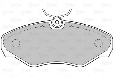 Комплект тормозных колодок, дисковый тормоз Valeo 598545 (фото 1)