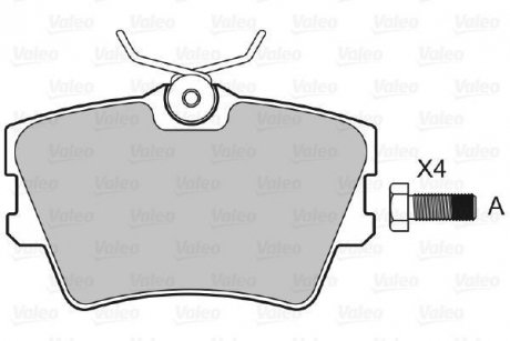 Комплект тормозных колодок, дисковый тормоз Valeo 598546 (фото 1)