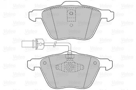 Комплект тормозных колодок, дисковый тормоз Valeo 598565