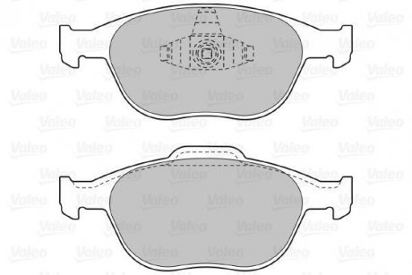 Комплект тормозных колодок, дисковый тормоз Valeo 598639