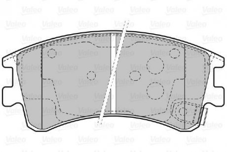 Комплект тормозных колодок, дисковый тормоз Valeo 598648