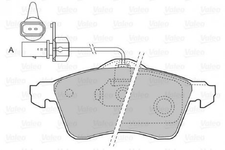 Комплект тормозных колодок, дисковый тормоз Valeo 598676