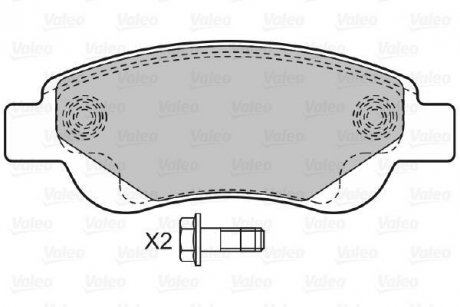 Комплект тормозных колодок, дисковый тормоз Valeo 598718 (фото 1)