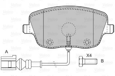 Комплект тормозных колодок, дисковый тормоз Valeo 598720 (фото 1)
