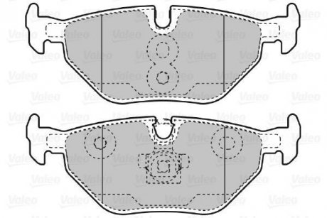Комплект тормозных колодок, дисковый тормоз Valeo 598753 (фото 1)