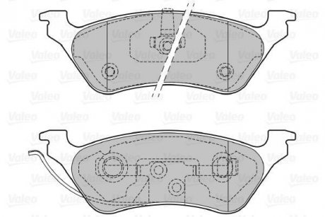 Комплект тормозных колодок, дисковый тормоз Valeo 598755 (фото 1)
