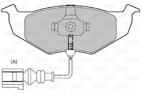 Комплект тормозных колодок, дисковый тормоз Valeo 598805