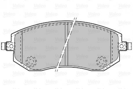 Комплект тормозных колодок, дисковый тормоз Valeo 598853 (фото 1)