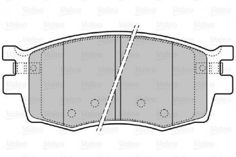 Комплект тормозных колодок, дисковый тормоз Valeo 598868 (фото 1)