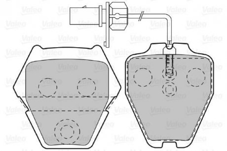 Комплект тормозных колодок, дисковый тормоз Valeo 598992