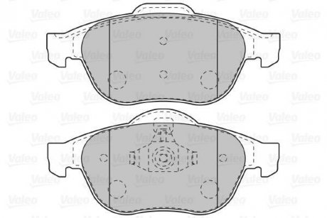 Комплект тормозных колодок, дисковый тормоз Valeo 598993 (фото 1)