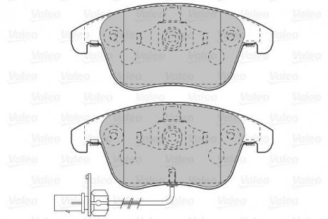 Комплект тормозных колодок, дисковый тормоз Valeo 598996