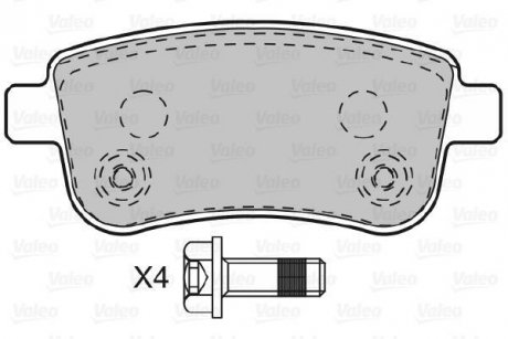 Комплект тормозных колодок, дисковый тормоз Valeo 601000 (фото 1)