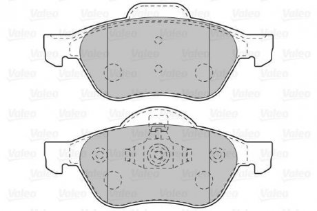 Комплект тормозных колодок, дисковый тормоз Valeo 601012 (фото 1)
