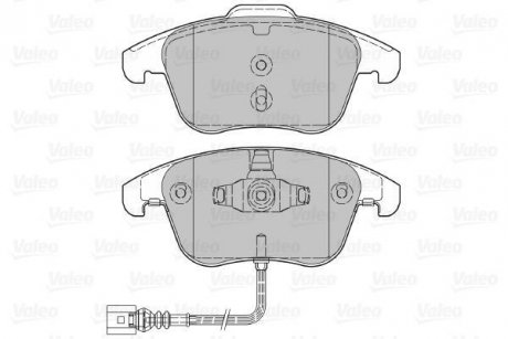 Комплект тормозных колодок, дисковый тормоз Valeo 601036