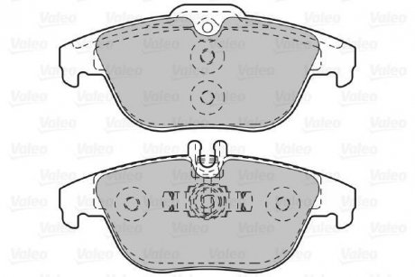 Комплект тормозных колодок, дисковый тормоз Valeo 601051