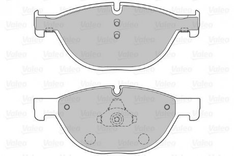 Комплект тормозных колодок, дисковый тормоз Valeo 601136 (фото 1)