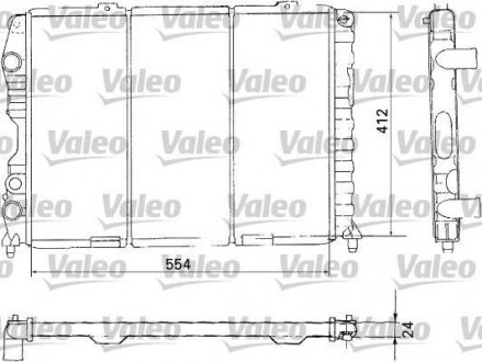 Радіатор, охолодження двигуна Valeo 731283