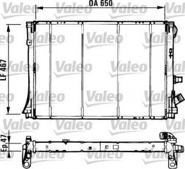 Радиатор, охлаждение двигателя Valeo 731529