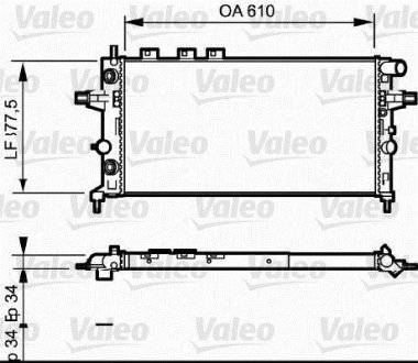 Радиатор, охлаждение двигателя Valeo 732548 (фото 1)