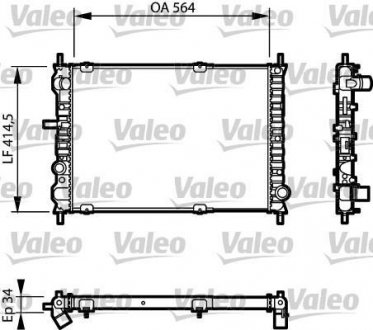 Радіатор, охолодження двигуна Valeo 732623 (фото 1)