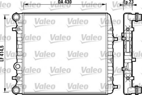 Радіатор, охолодження двигуна Valeo 732863