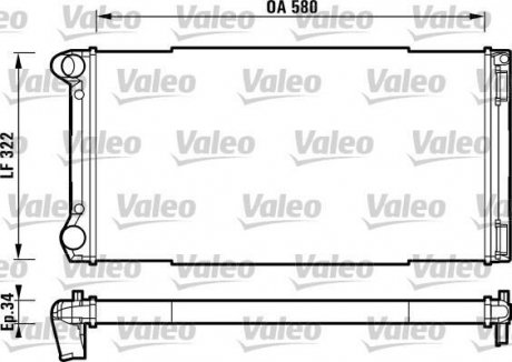 Радиатор, охлаждение двигателя Valeo 732913 (фото 1)