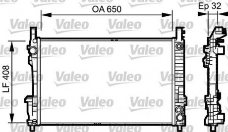 Радіатор, охолодження двигуна Valeo 734379