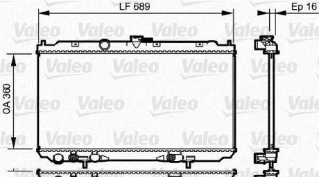 Радиатор, охлаждение двигателя Valeo 734706