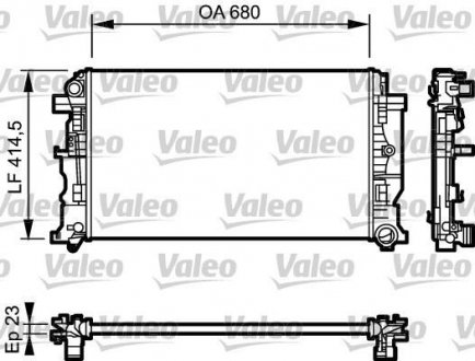 Радиатор, охлаждение двигателя Valeo 734927 (фото 1)